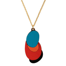 Terry Frost Straw, Orange, Blue necklace